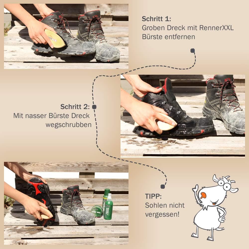 Lederpflege Set für Schuhe (Sportwax + Imprägnierer)