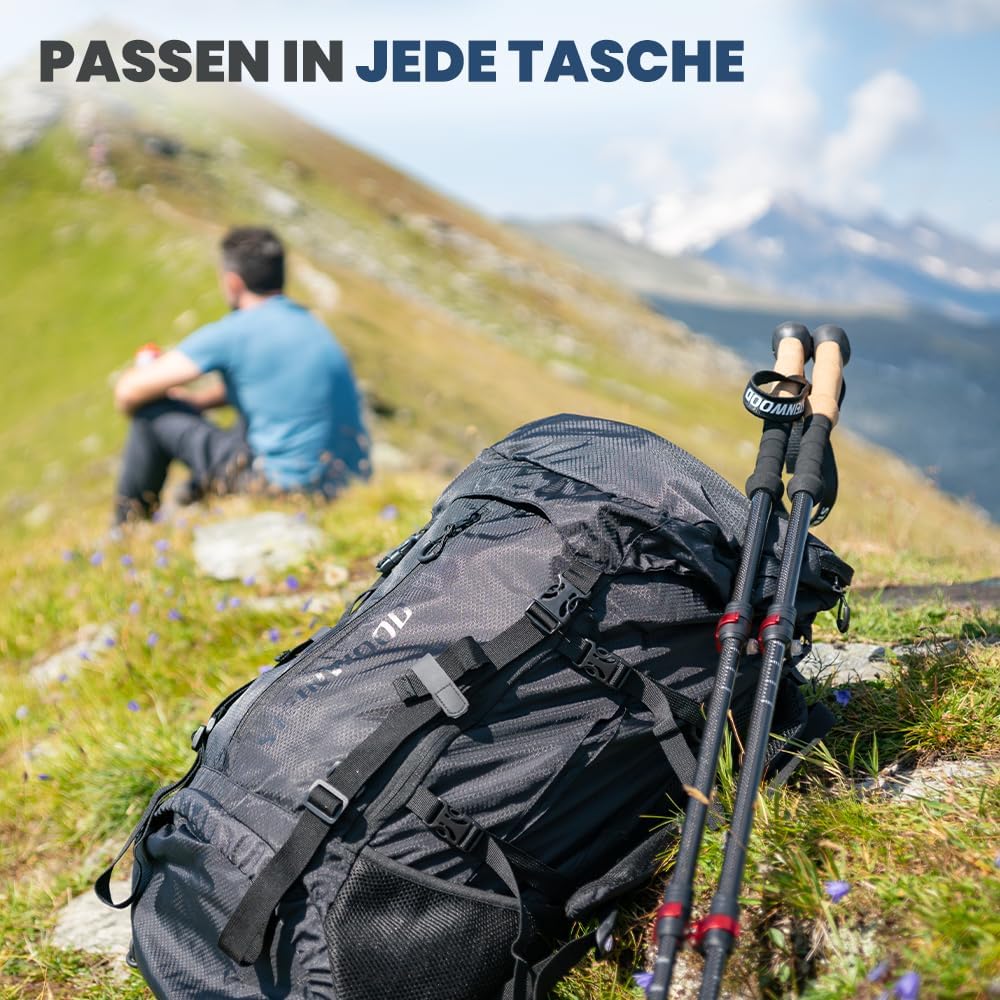 Premium Carbon Wanderstöcke, Carbon Teleskop 1 Paar