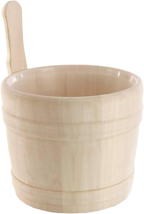 Aufgusseimer, 5 Liter / Gedrechselte Ausführung + Kunststoff-einsatz
