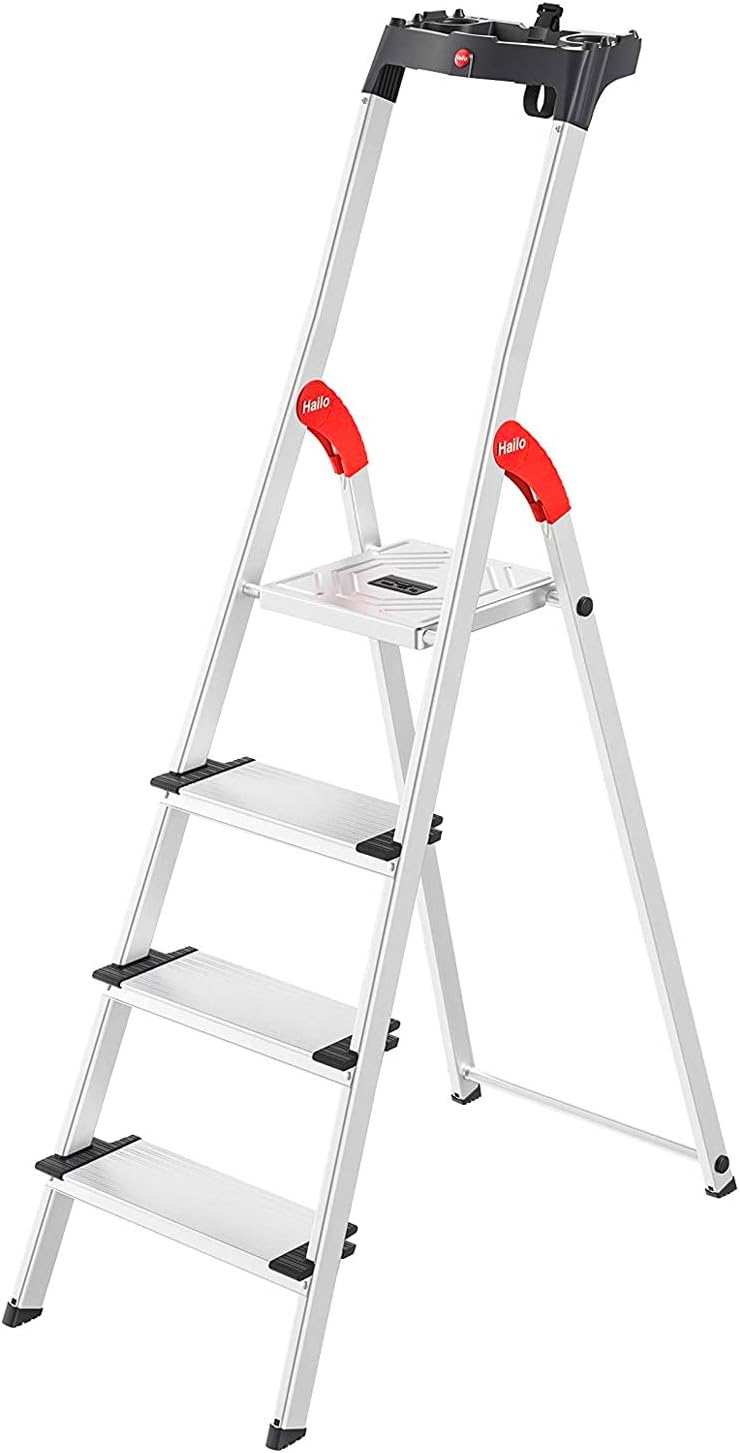 L80 ComfortLine, Alu-Sicherheits-Stehleiter, 4 Stufen, 4 Stufen, XXL Stufen