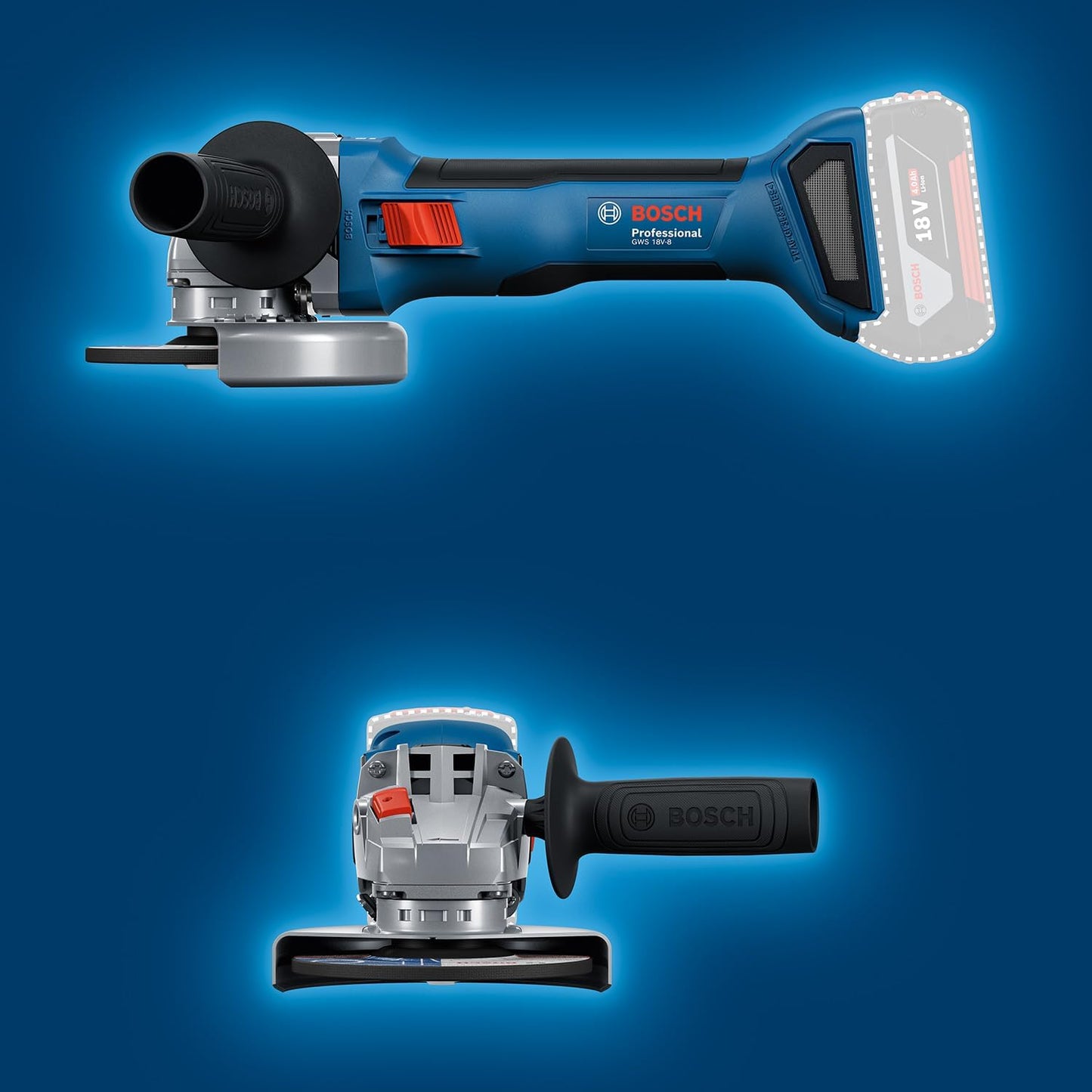 Akku-Winkelschleifer GWS 18V-8, Scheibendurchmesser 125 mm Ohne Akku/Lader