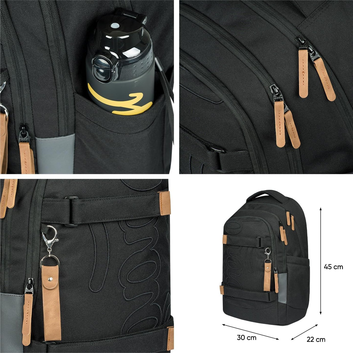 Schulrucksack-Set Skate MAX, Darkness