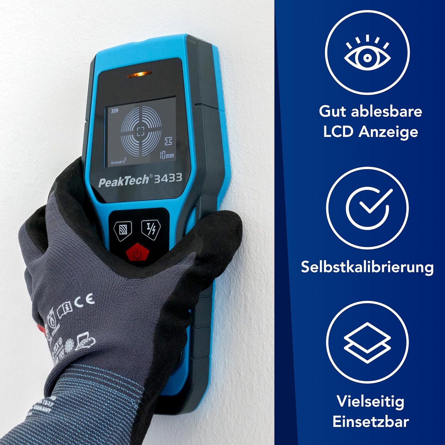 P3433 Leitungssuchgerät mit Selbstkalibrierung und LED-Anzeige, Single