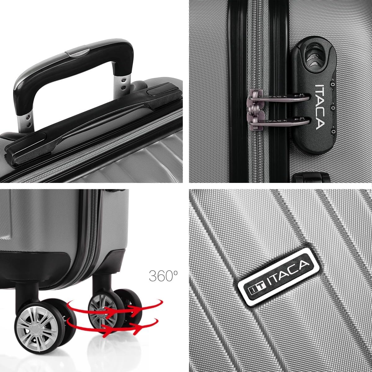 2er-Set Reisekoffer, Antrazit 2 Koffers S/M