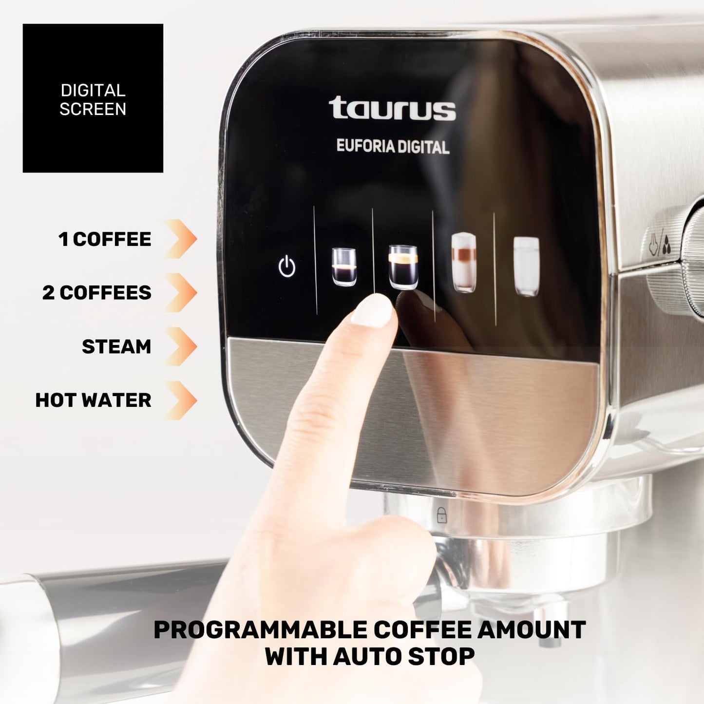 Espressomaschine 1350 W mit 20 bar und Thermoblock