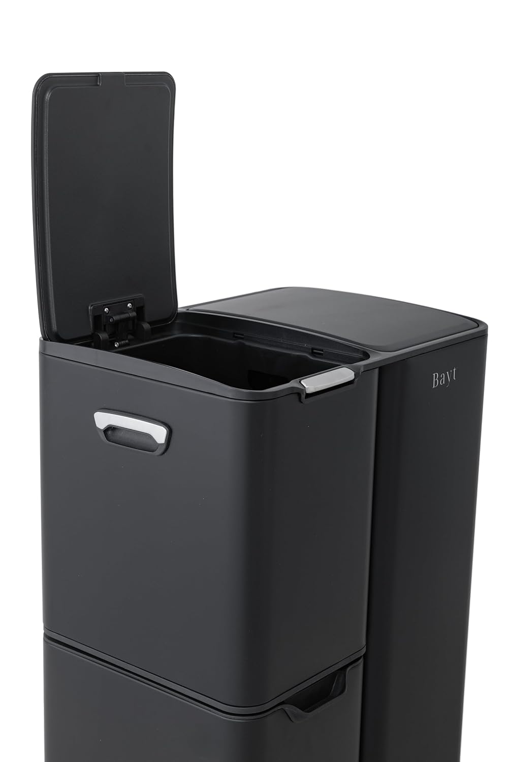 Mülltrennsystem mit 3 Fächern, Schwarz