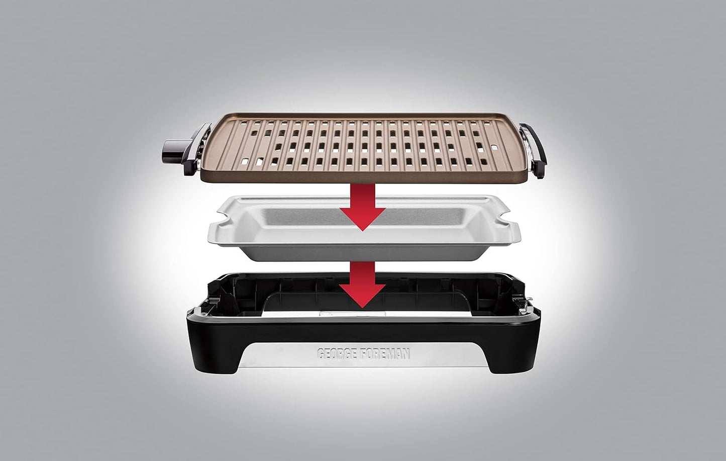 Smokeless Indoor Tischgrill mit Fettauffangschale, Tischgrill