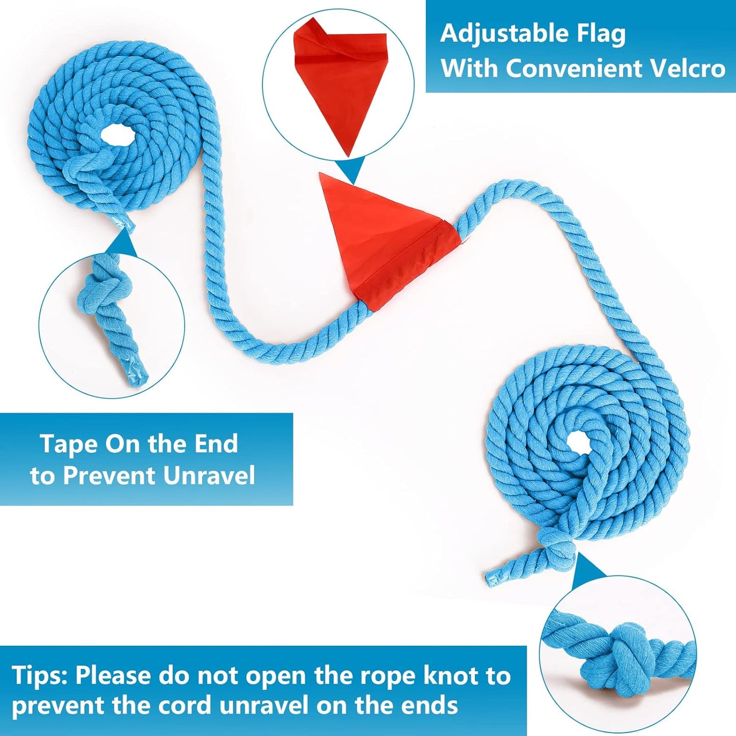 Outdoor-Spiel Tauziehen mit Medaillen, 18m Blue