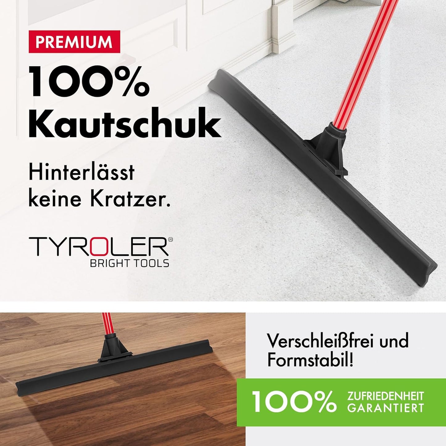 Wasserschieber Bodenabzieher mit 140cm Griff