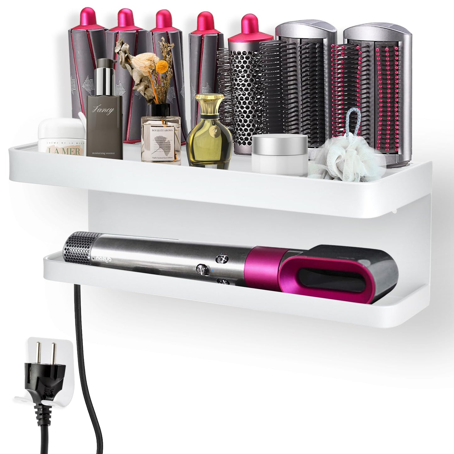 Föhn-Wandhalterung für Dyson Airwrap, Weiß