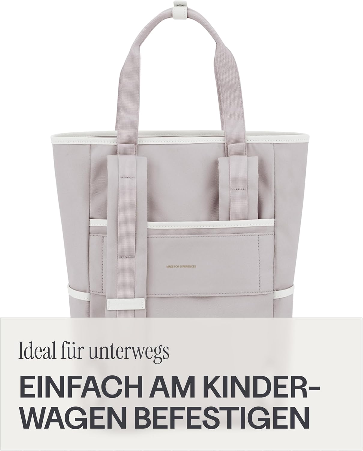 Wickelrucksack mit Kulturtasche und Wickelunterlage, Muted Clay 18 L