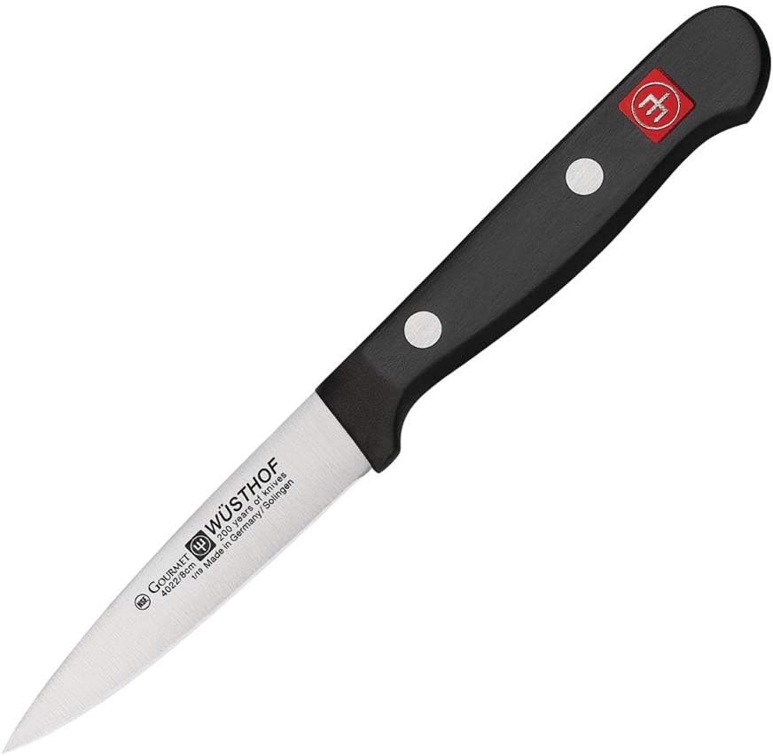 Gourmet Gemüsemesser, Schwarz 8 cm spitz