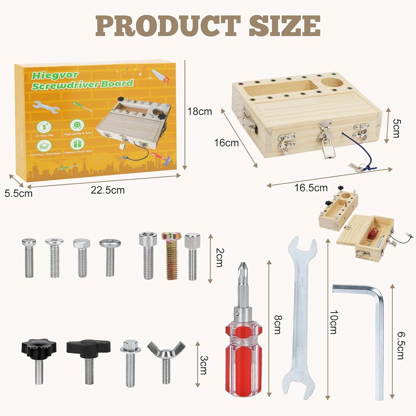 Busy Board mit Schloss, Montessori A
