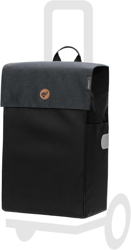 Ersatztasche für Einkaufstrolley, Schwarz