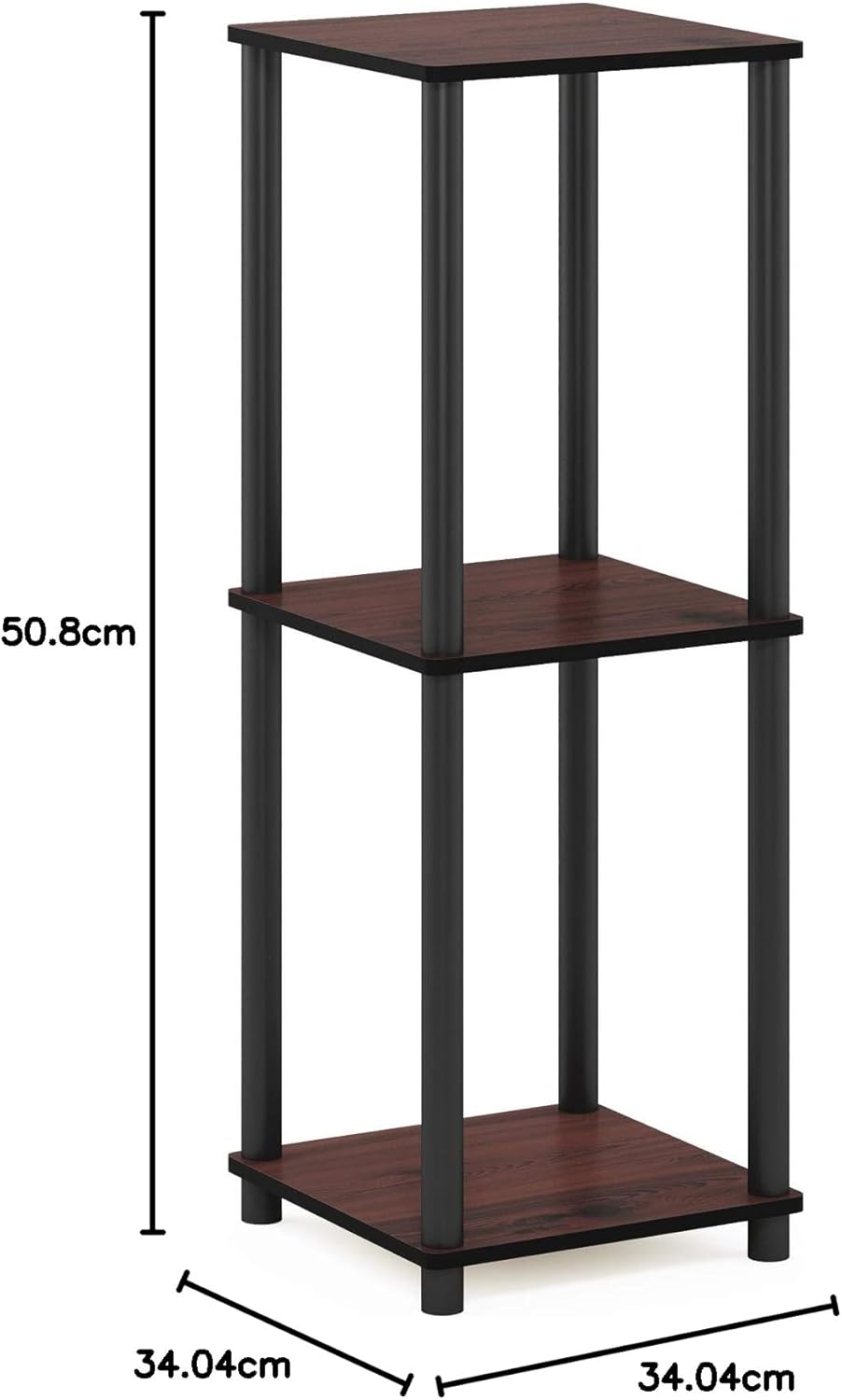 2er Set Beistelltisch Haydn, Dunkle Kirsche / Schwarz 2er Set