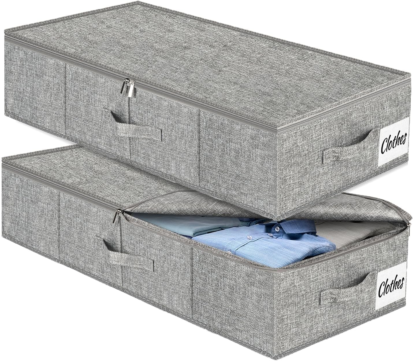Faltbare Unterbett-Aufbewahrungsboxen, Grau