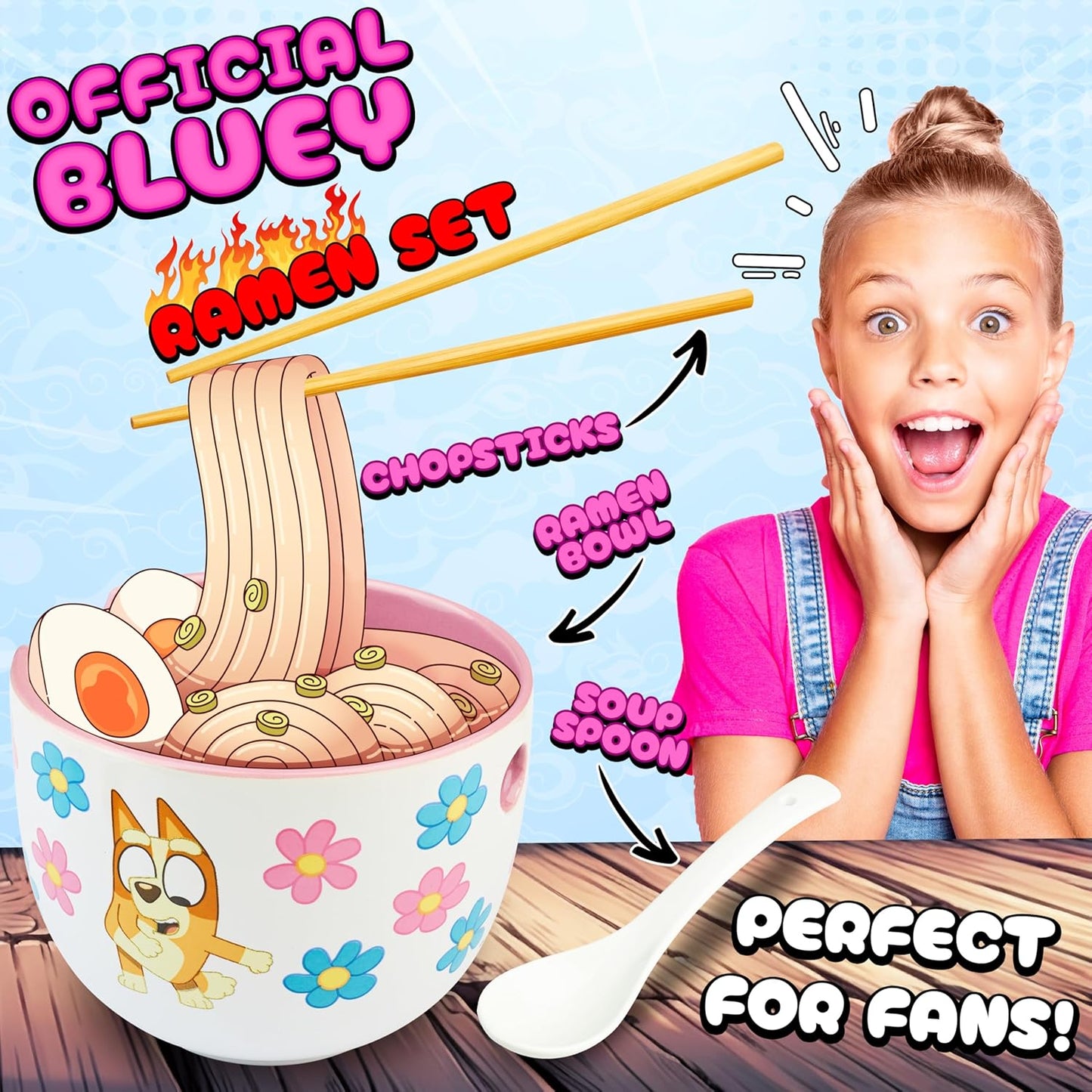 Ramen-Schüssel-Set, Multi Bluey