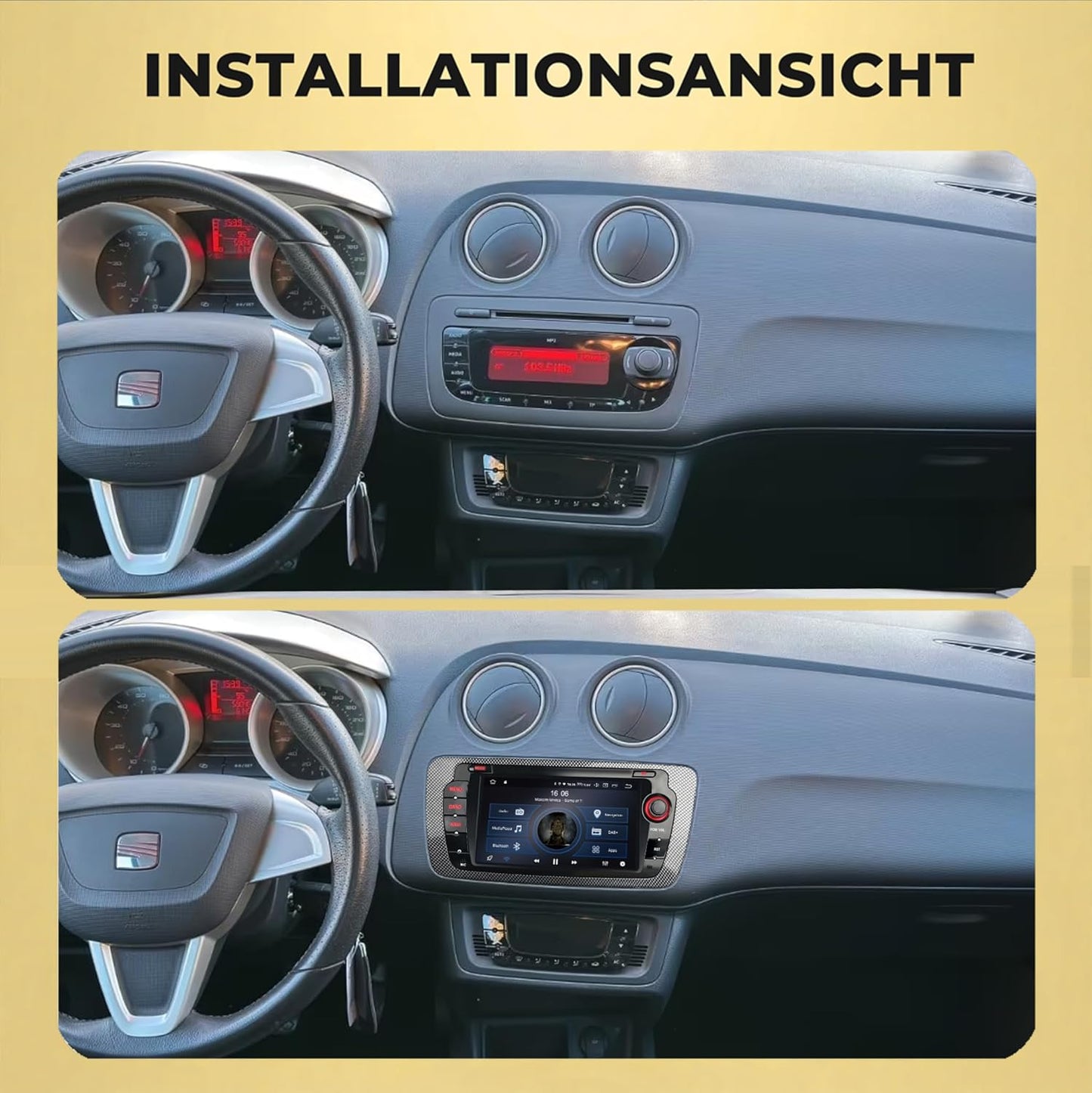 AS7-L2 Android 14 Autoradio mit Navigation für Seat Ibiza 2009-2013, AS7-L2