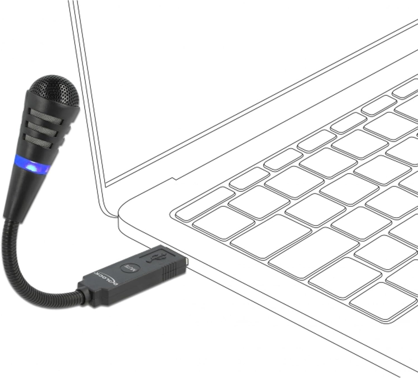 USB Mikrofon mit Schwanenhals und Touch Mute Button