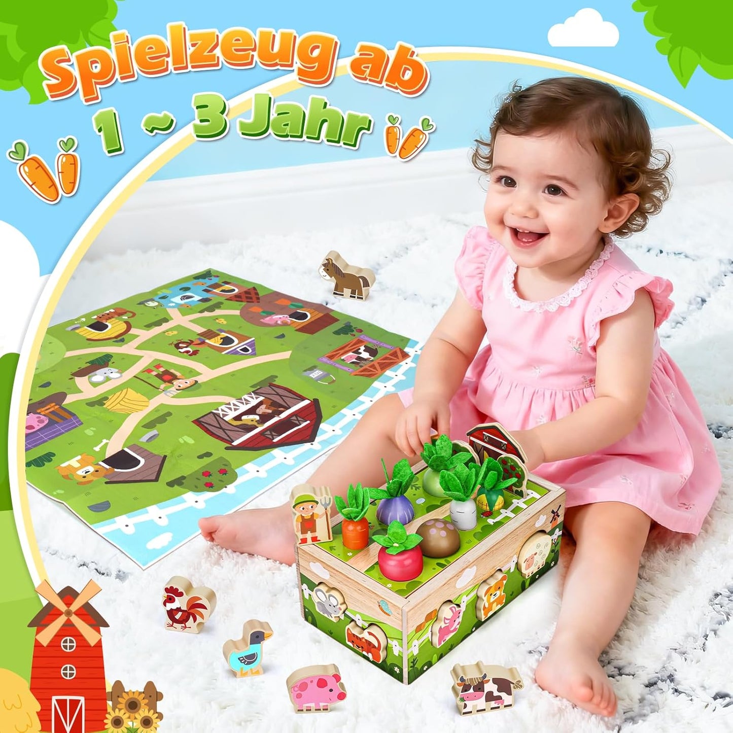 Karotten-Steckspiel, Farmspiel