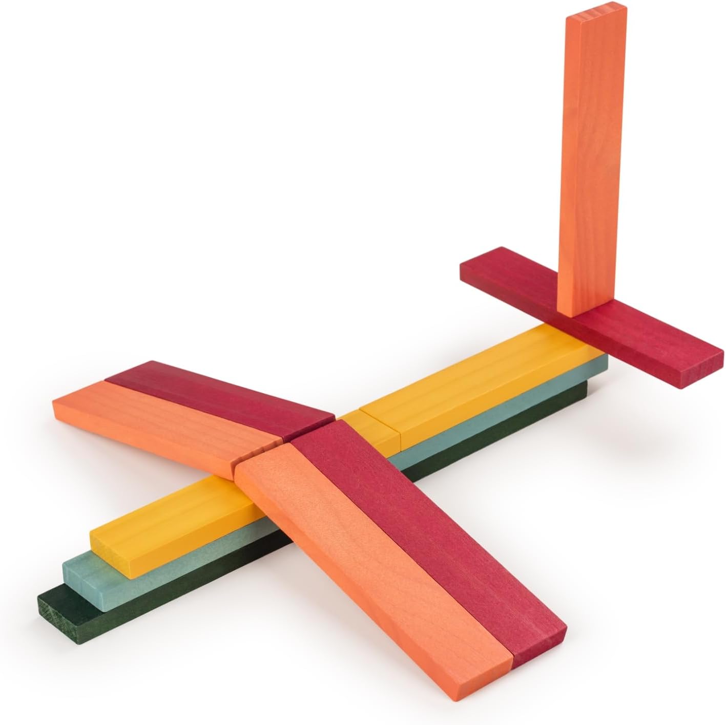 Holzbausteine-Set, Bunt 90 Steine