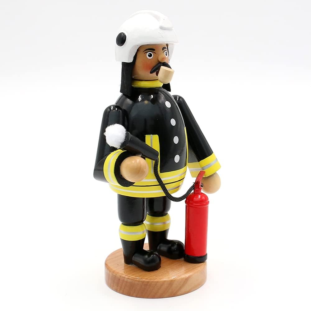 Räuchermann Feuerwehrmann mit Löscher, Feuerwehrmann mit Löscher