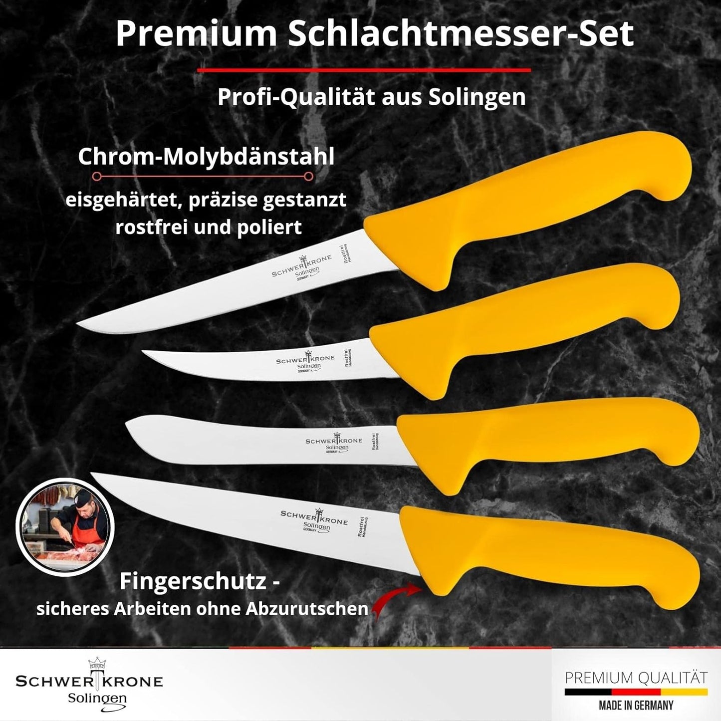 Metzgermesser Set, 4-teiliges Set