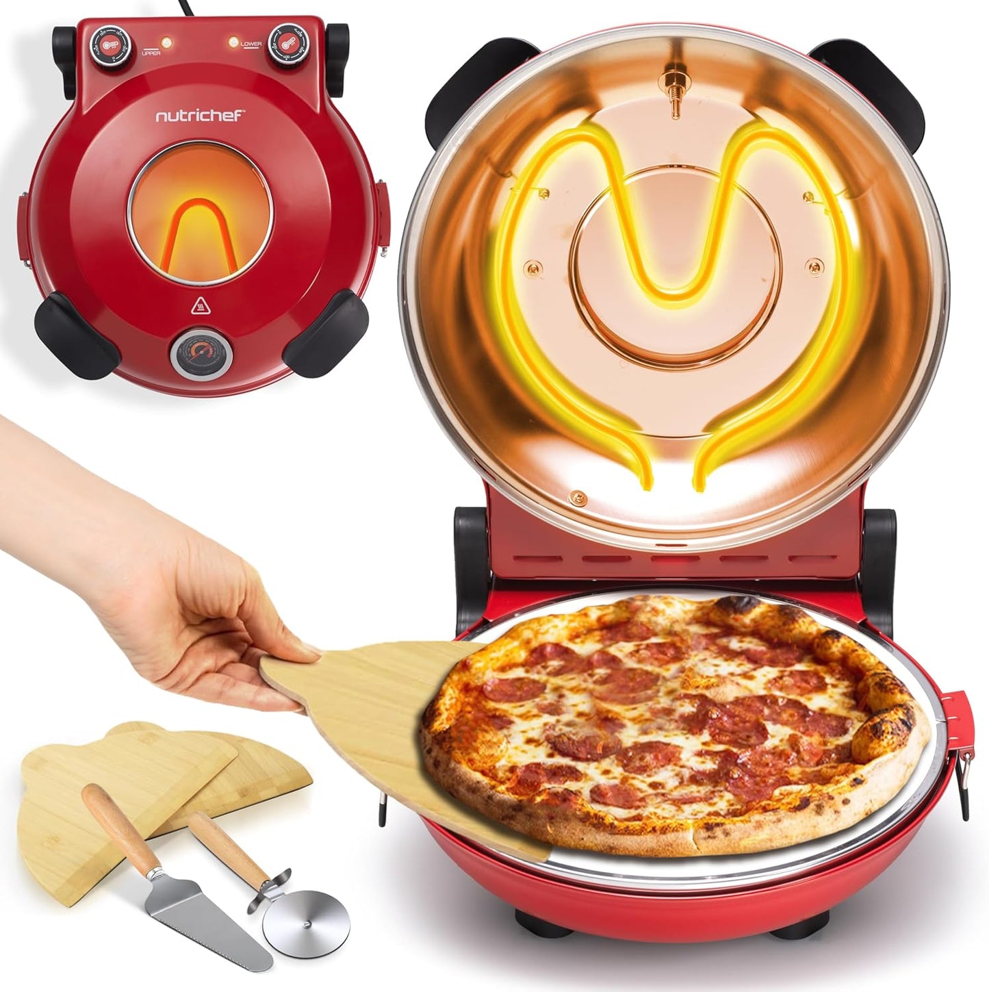 Pizzaofen mit Zubehör, Red