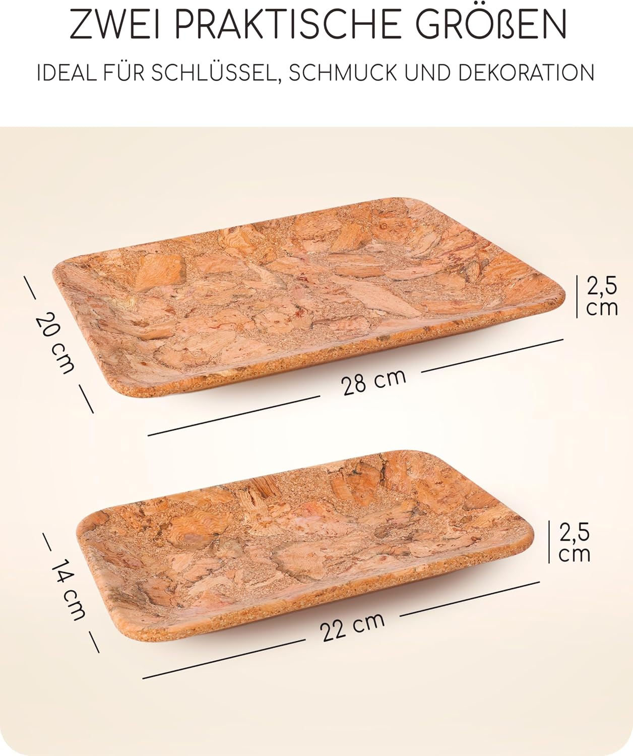 2er-Set Deko- und Schlüsselschalen