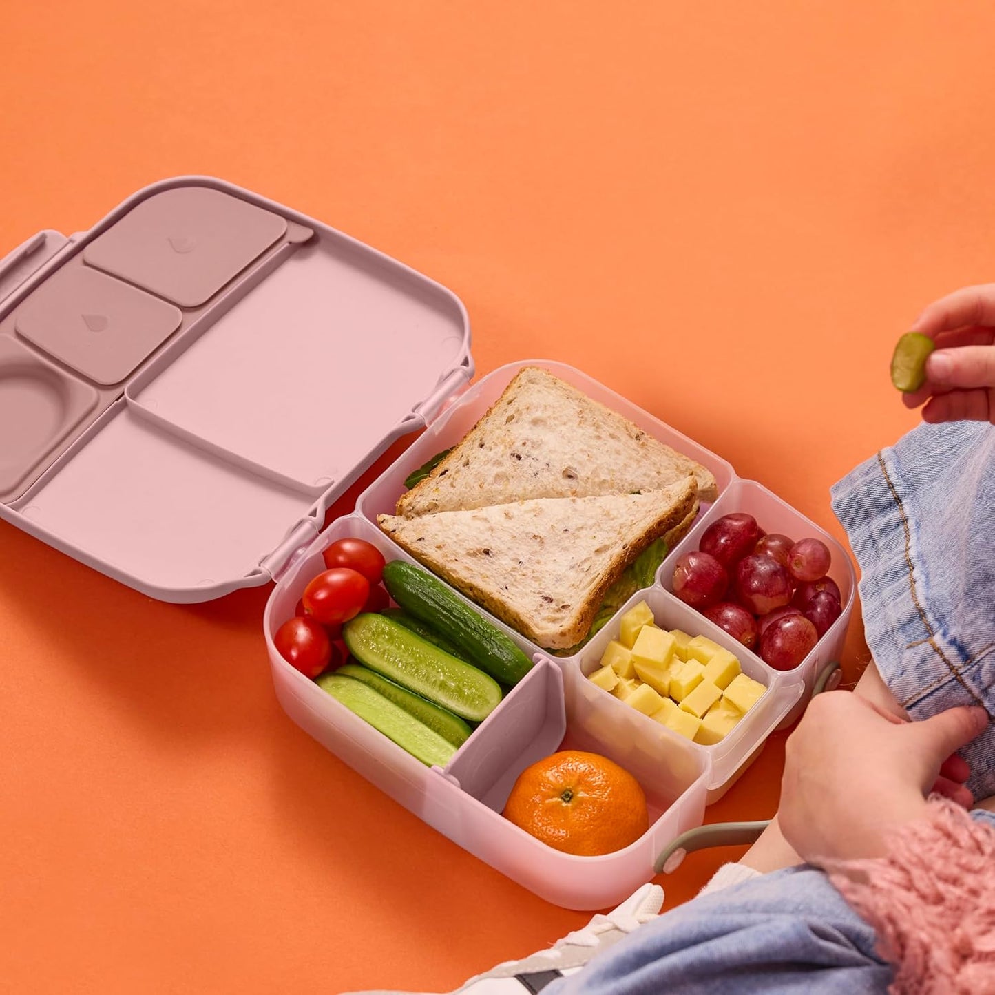 Bento-Brotdose mit herausnehmbarem Trenner, Blush Crush