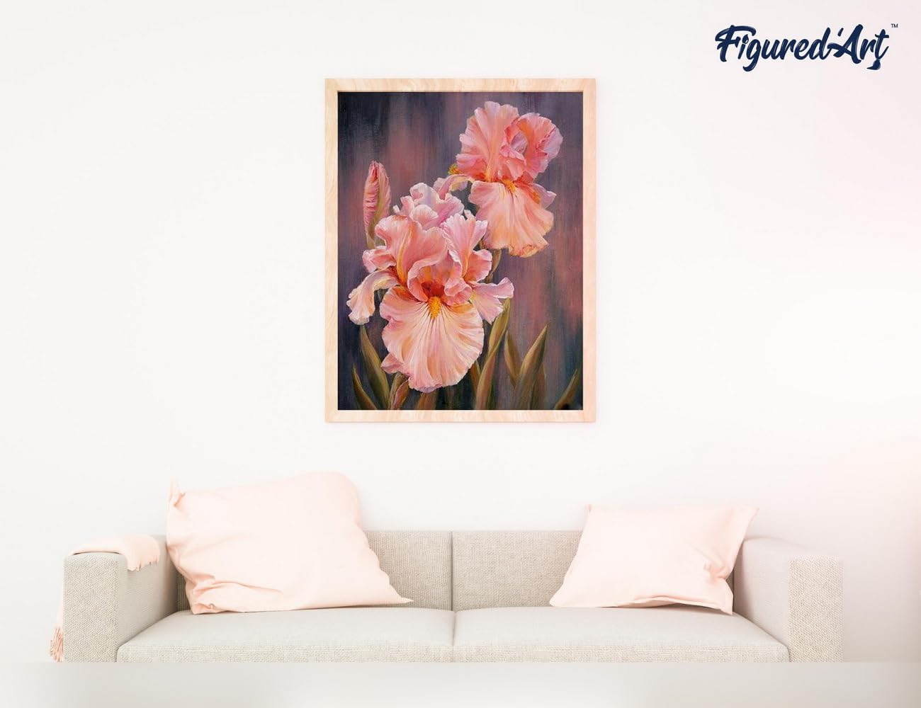 Malen nach Zahlen Set Iris Blumen, Iris Blumen 40x50cm Mit Keilrahmen (nicht gespannt)