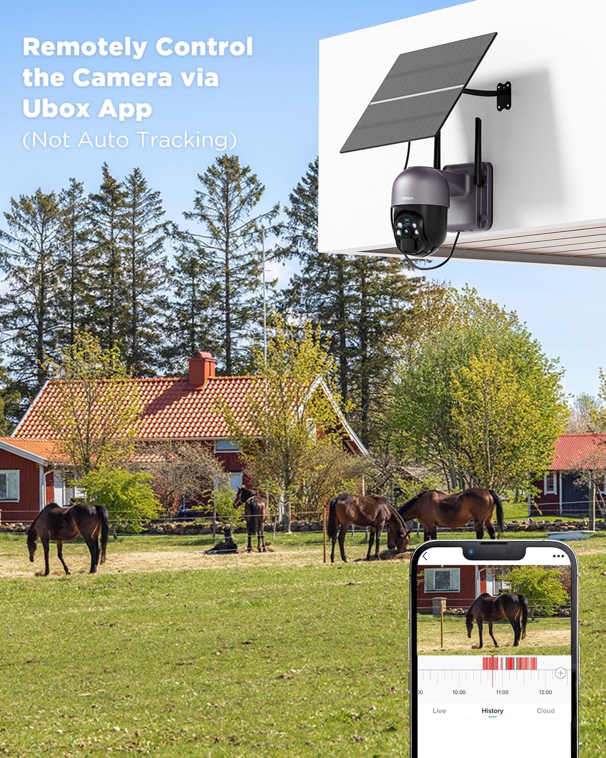 4G LTE PTZ Überwachungskamera mit Solarmodul, Grau