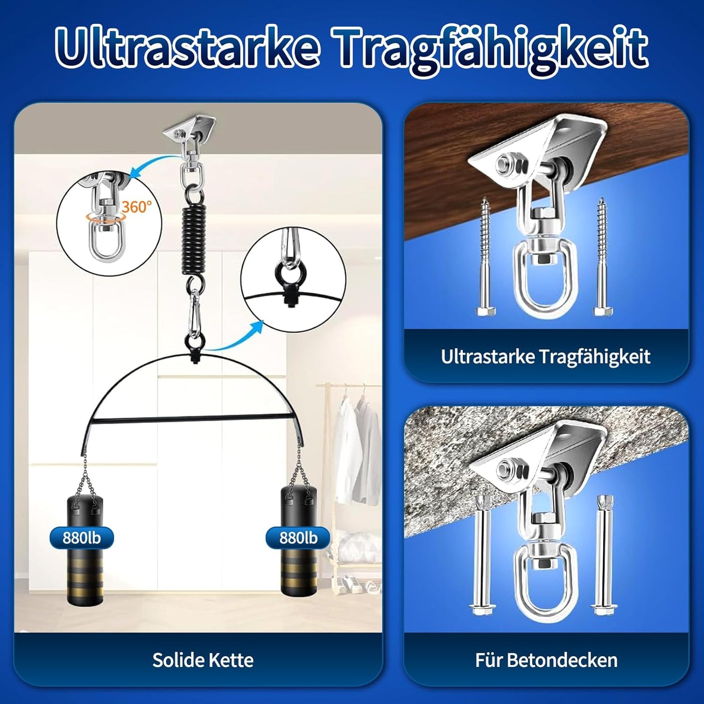 Liebesschaukel für Decken- und Türmontage