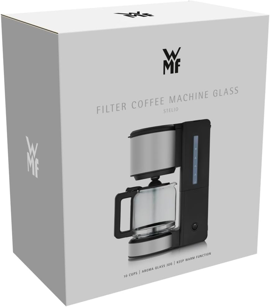 Stelio Aroma Filterkaffeemaschine mit Glaskanne, Stelio - Glaskanne - Mattweiss