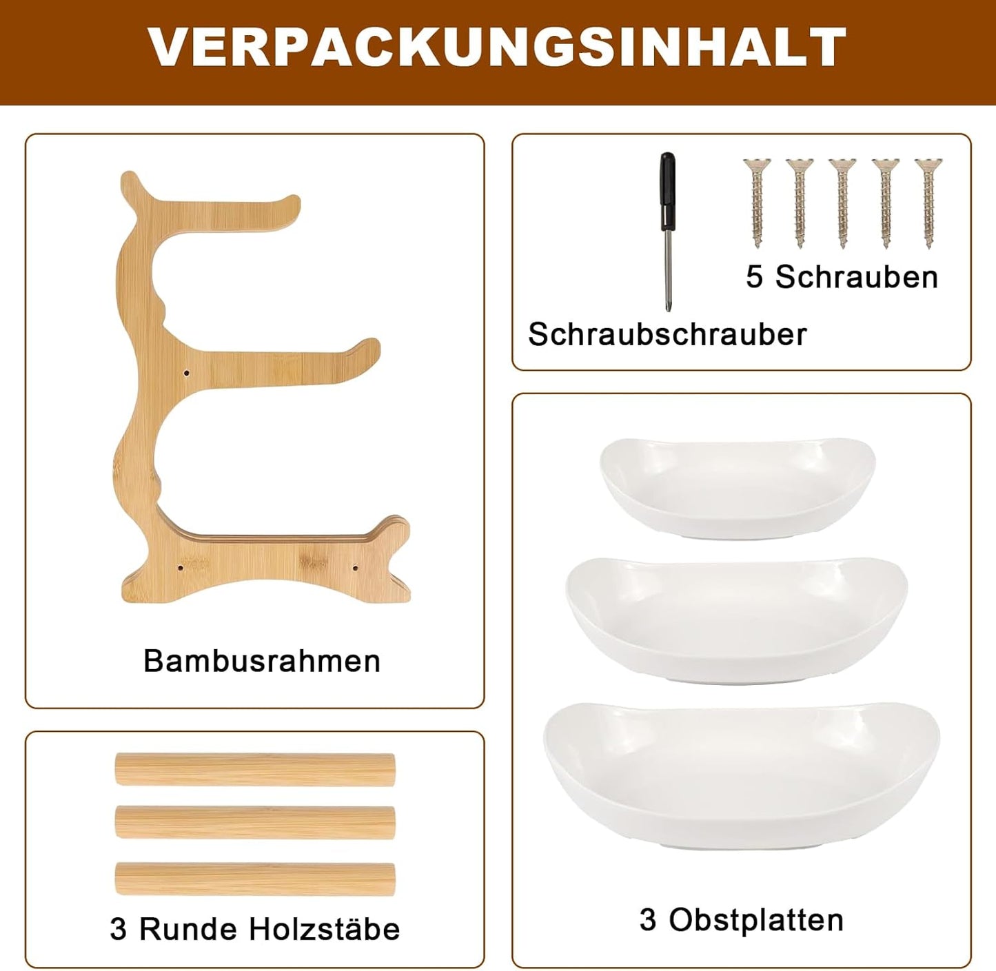 Obst-Etagere mit 3 Etagen