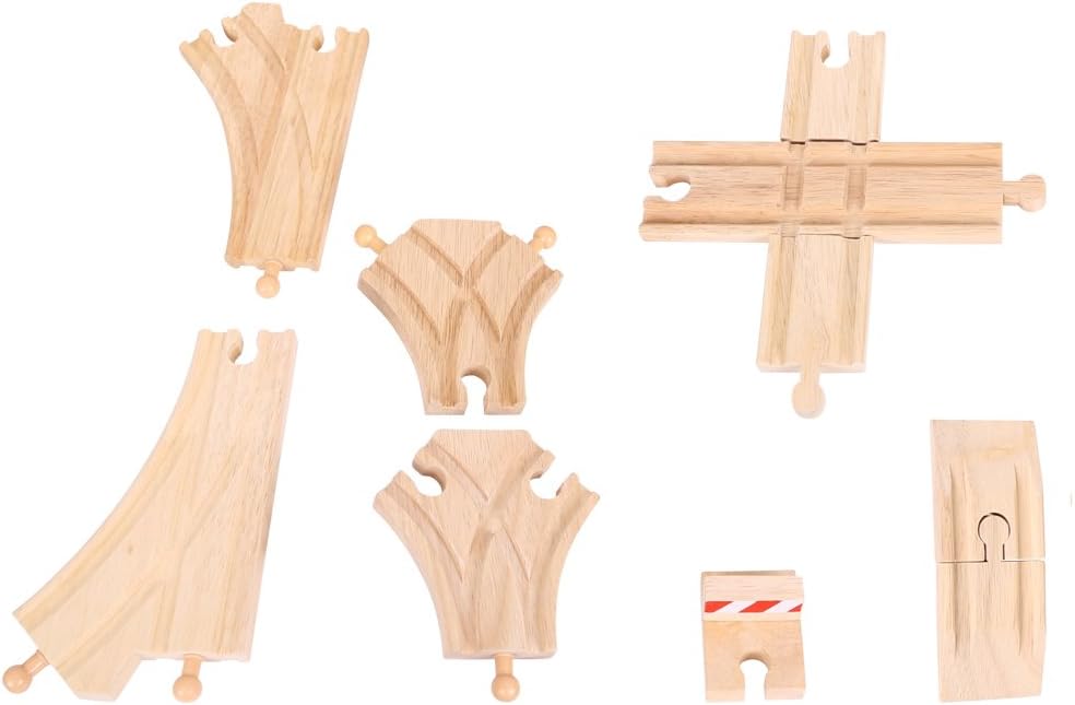 25-teiliges Holzschienen-Set