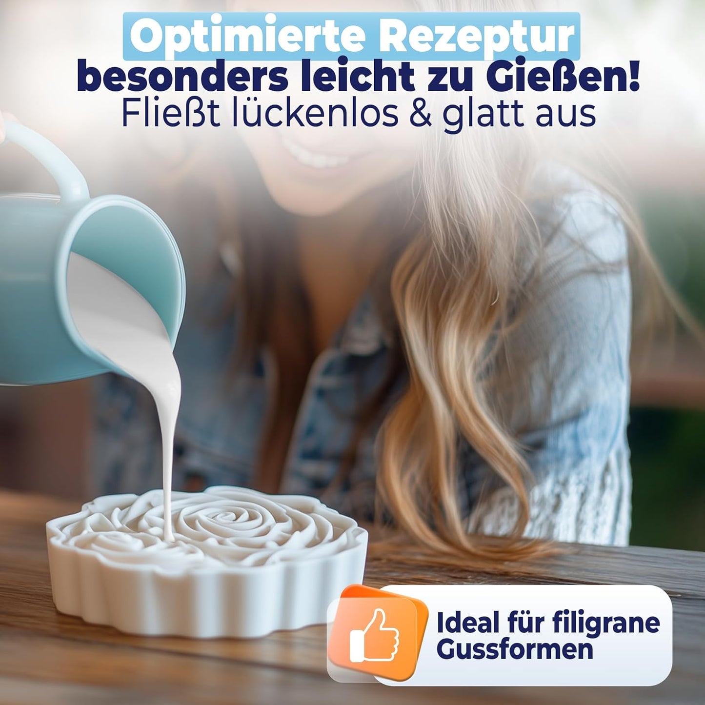 Giessmasse für Silikonformen, Extra Weiss 3,0kg