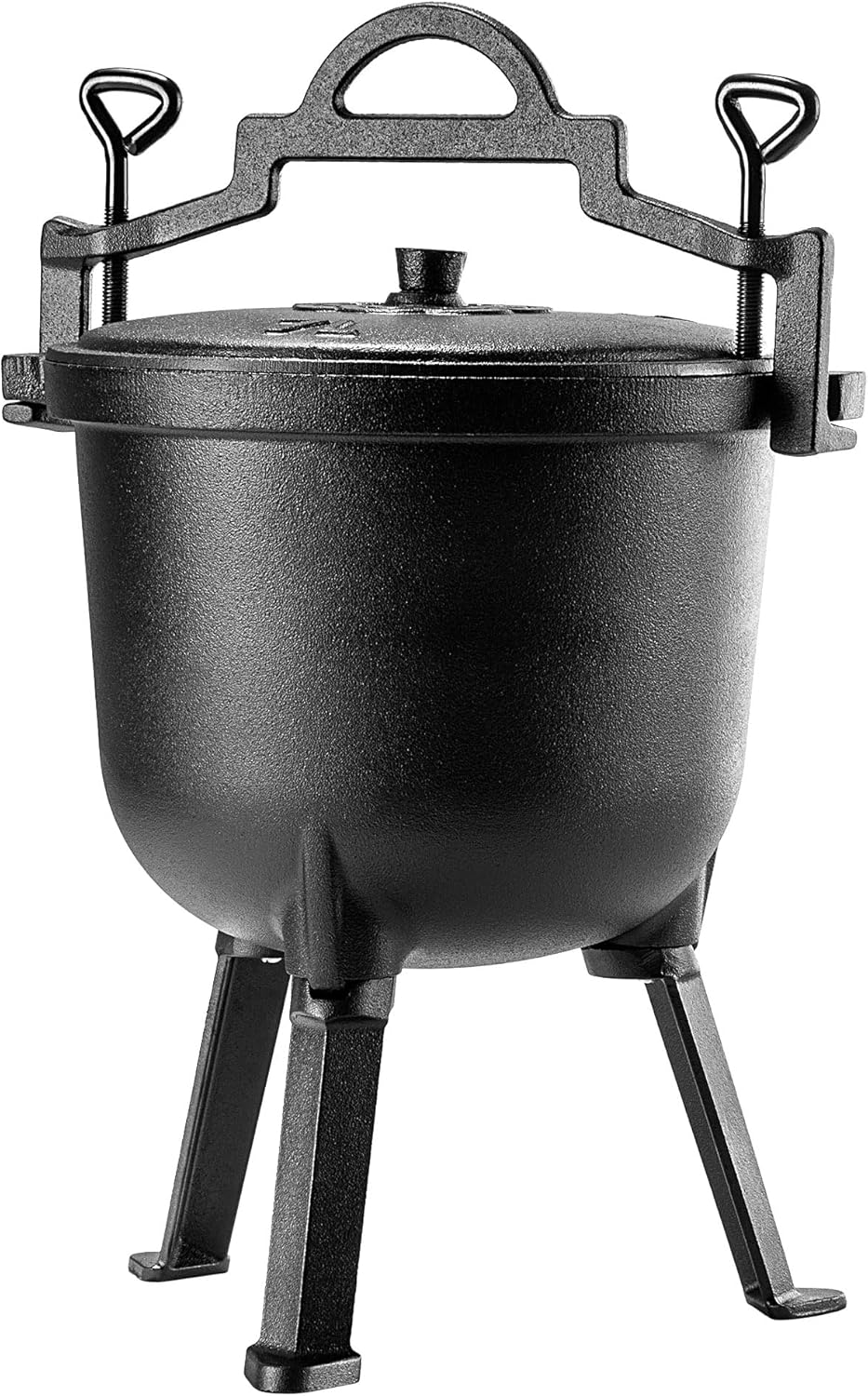 Jagdkessel Dutch Oven mit Deckel und Löffel, 10 L mit Löffel