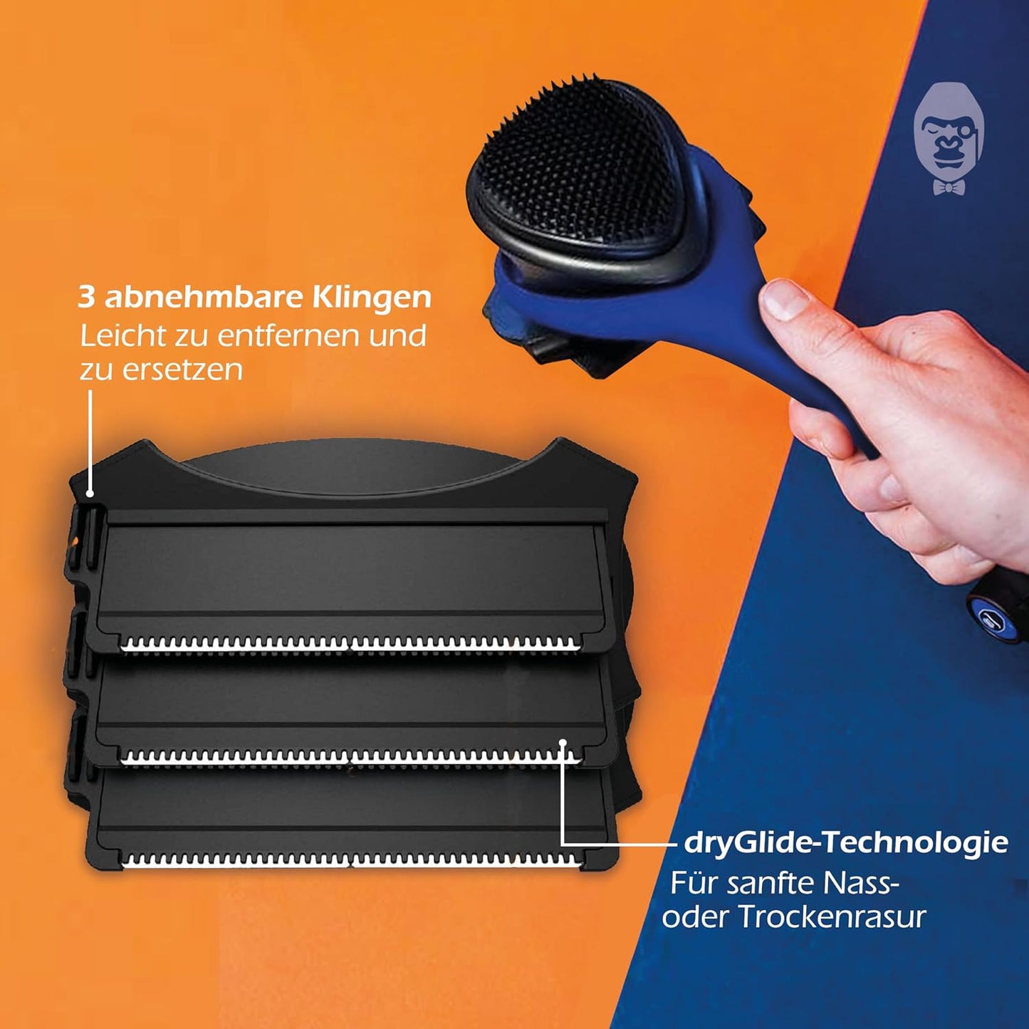 Ergonomischer Rückenrasierer 2.0 Elite mit Ersatzklingen, Bakblade 2.0 Elite