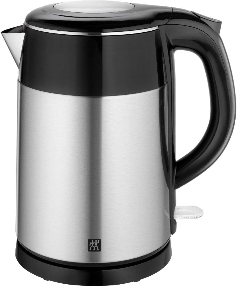 Edelstahl Wasserkocher 1,2L, Silber/Schwarz
