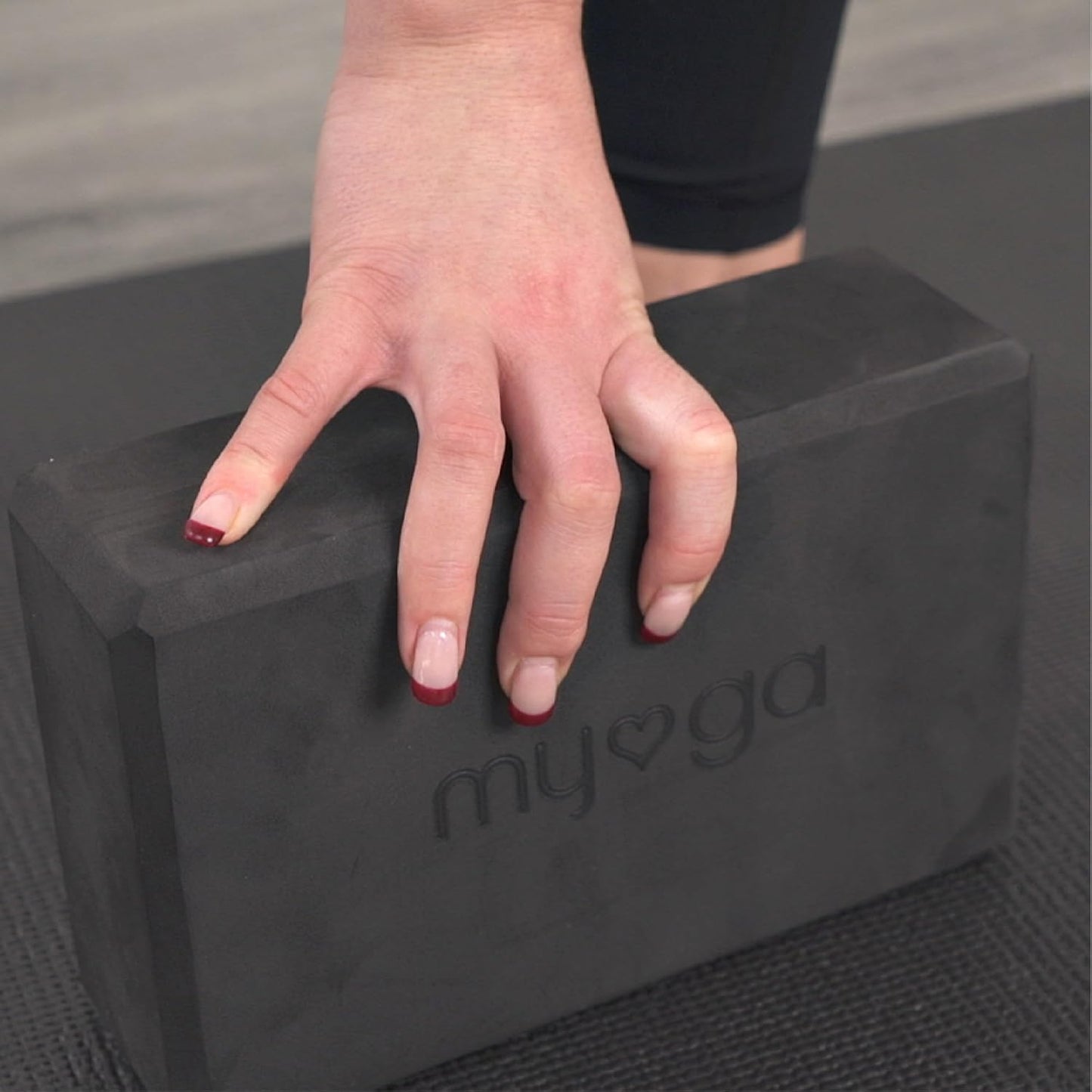Yoga-Starter-Set mit Matte, Blöcken & Gurt, Schwarz