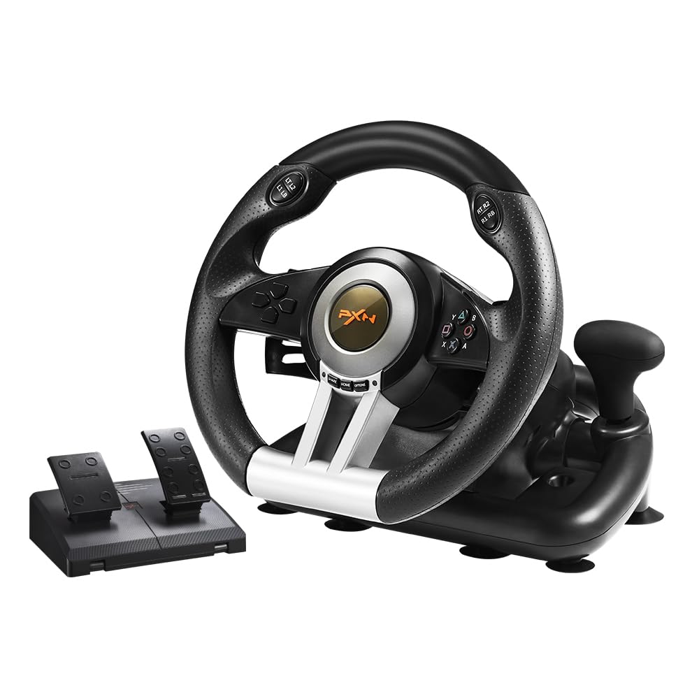 V3 Pro Gaming Lenkrad mit Pedalen, Schwarz