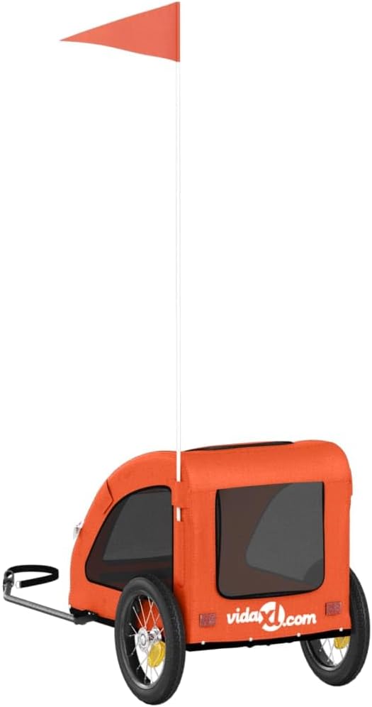 Fahrradanhänger Merill für Hunde, 124 x 53 x 53 cm Orange