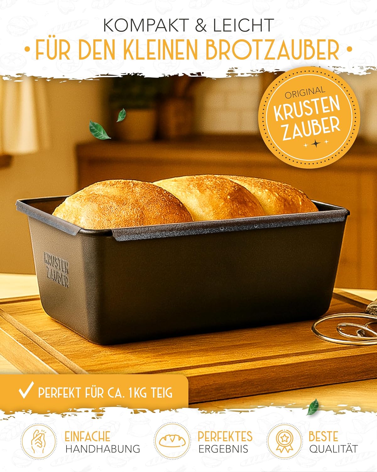 Brotbackform mit Deckel, Kastenform Kohlenstoffstahl