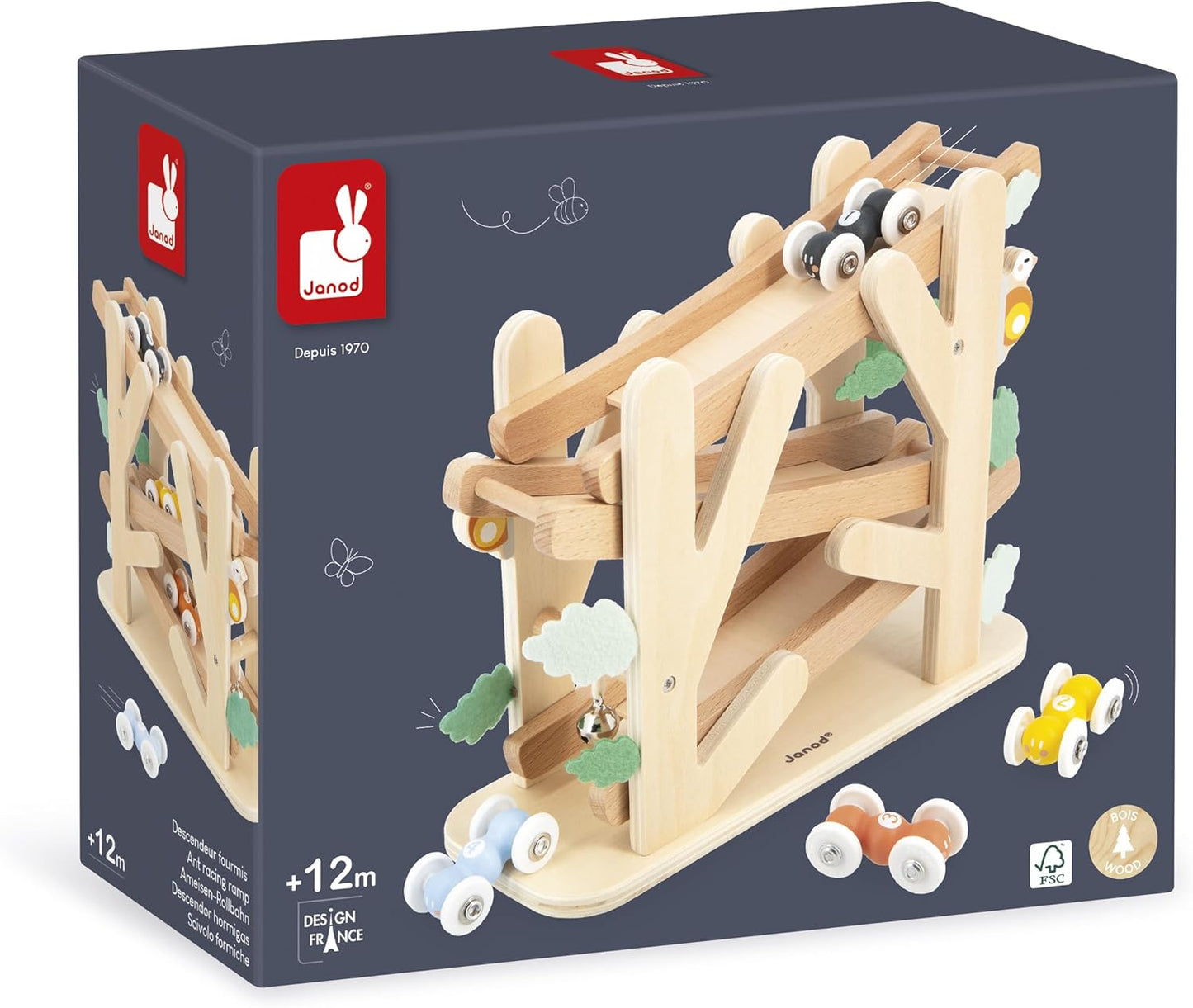 Holzrutsche Ameisen Rollbahn, Ameise