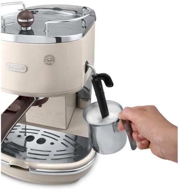 Espresso Siebträgermaschine Icona Vintage ECOV 311.BG, Beige, Single