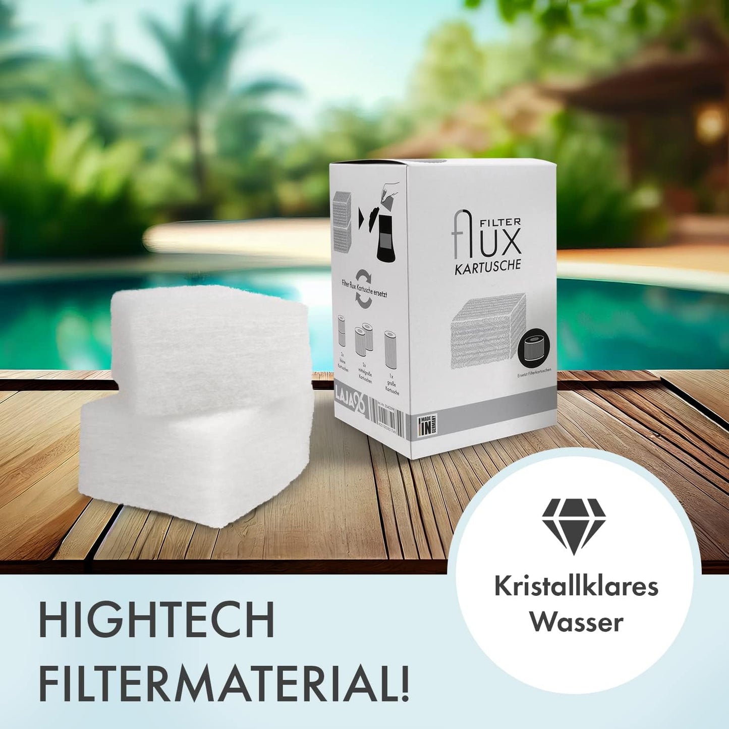Universal Pool- und Whirlpool-Filterkartuschen, 3x Doppelpack, 3x Doppelpack