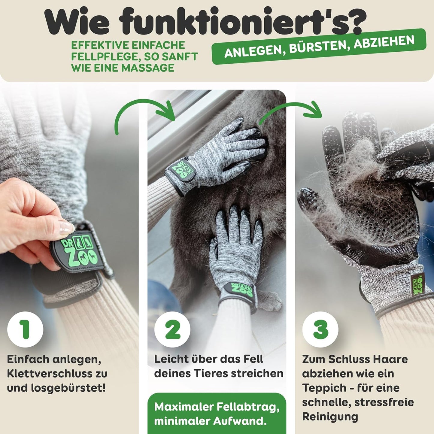 Fellpflegehandschuh, S