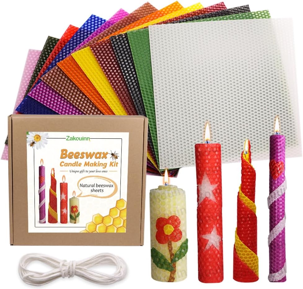 Bienenwachskerzen-DIY-Kit für Kinder und Erwachsene, klassisch