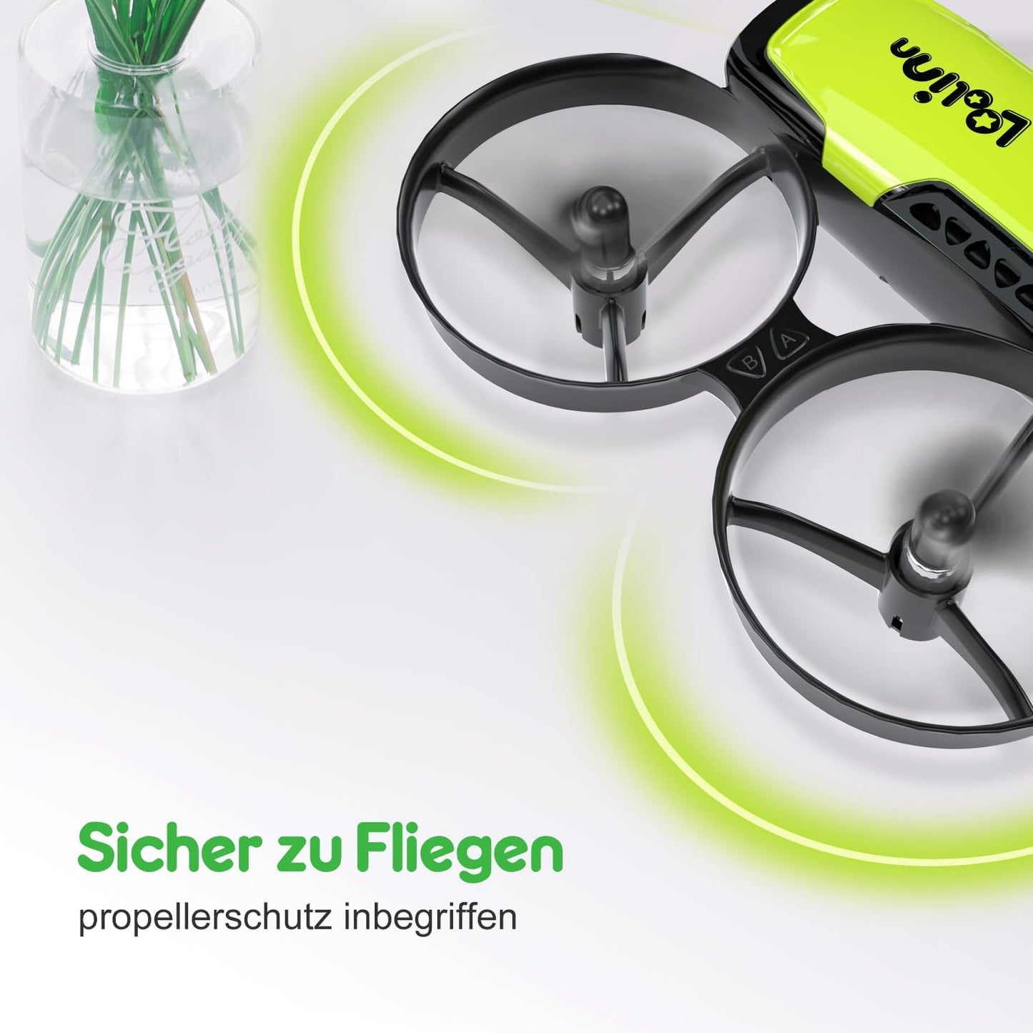Mini-Drohne U61 mit Kamera & 21 Min. Flugzeit, 2. Gelb